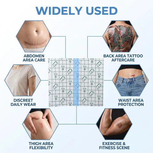 Vista 6 de 30 pieces 6x7 inch Ab Shaping Tape - Invisible transparent abdominal lifting tape, suitable for flat abdomen and apron abdomen