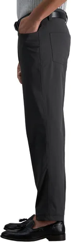 Vista 3 de Haggar - Pantalón deportivo de viaje para hombre, ajuste recto, 5 bolsillos, elástico, casual, con tecnología Performance