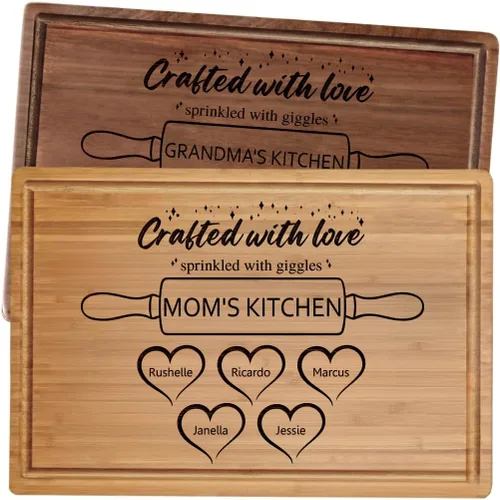 Vista 10 de Regalos de Navidad personalizados para mamás y abuelas, regalo de Navidad personalizado con diseño de flores de jardín, regalo de cocina perfecto
