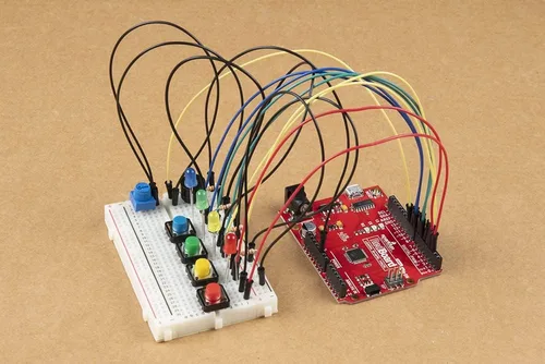 Vista 5 de SparkFun Kit Tinker - Kit STEM y STEAM - Aprende compatible con la programación Arduino - 11 circuitos - Blink LED Create Simon Says Game Control un