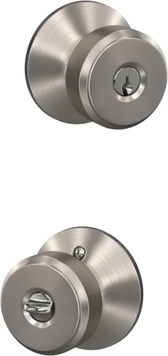 Vista 21 de SCHLAGE Pomo de bloqueo sin giro, latón antiguo (F170 ORB 609) (paquete de 2)