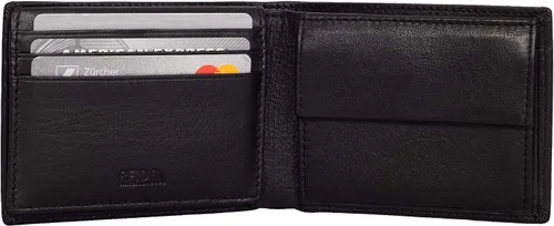 Vista 2 de DiLoro Carteras para hombres de cuero RFID biplold cartera Flip ID monedero, Negro medianoche), 81083-NABK