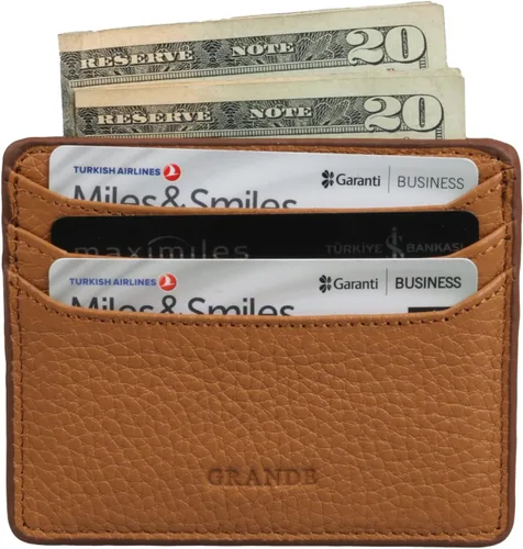 Vista 3 de Grande -3633 Estuches para tarjetas, Camello, Minimalista