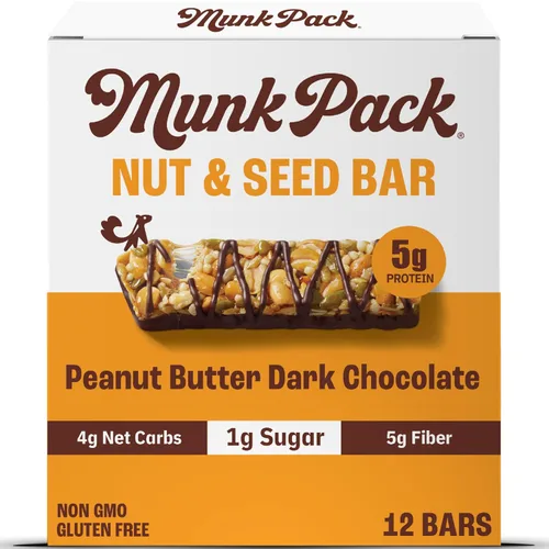 Vista 10 de Munk Pack- Barras Keto de nueces y semillas, 0 onzas de azúcar, 0.07 onzas de carbohidratos netos, sin azúcar añadido, a base de plantas, sin