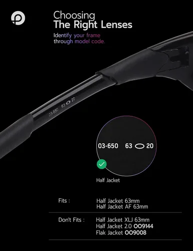 Vista 2 de Lentes de repuesto y kits de goma para gafas de sol Oakley Half Jacket 2.480 in