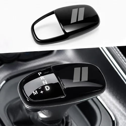 Vista 12 de Cubierta para cabeza de palanca de cambio para accesorios Dodge Charger 2015-2023 Challenger 2015-2024 Durango 2016-2025 2026, inserto