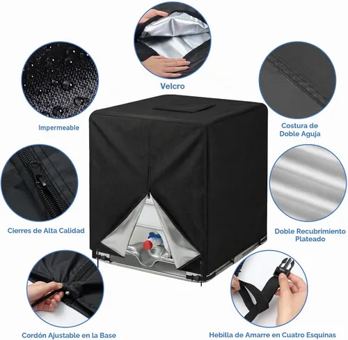 Vista 2 de NEVERLAND Media cremallera IBC Tote Cover Cubierta impermeable del tanque