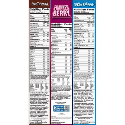 Vista 2 de General Mills - 3 paquetes de cereal Monster con malvaviscos (Boo Berry, Franken Berry, Count Chocula) 29.6 onzas