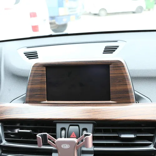 Vista 3 de YIWANG ABS cromado central panel de navegación marco cubierta de marco pegatina para BMW X1 F48 2016-2020 accesorios de coche