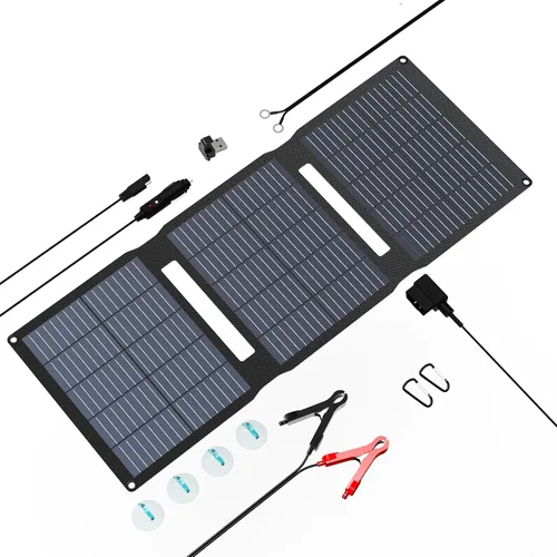 Vista 11 de Cargador de Panel Solar [Actualizado] FlexSolar 15W Pequeño Panel Solar 5V Salida USB ETFE Ligero Plegable Portátil Powerfilm Energía IP67