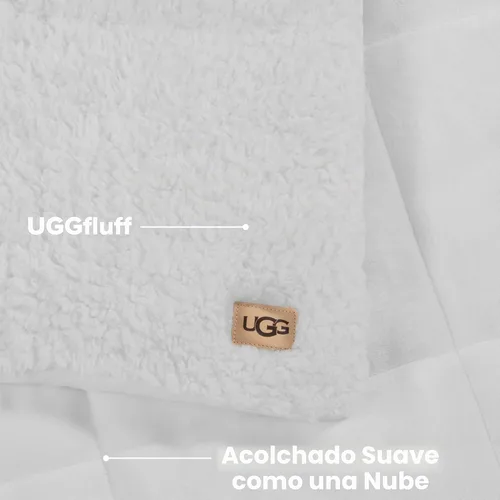 Vista 10 de UGG Nita - Manta para sofá, forro polar de lujo, 50 x 70 pulgadas, color Blanco