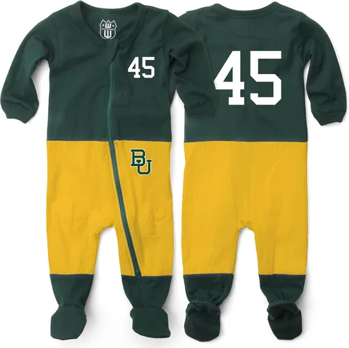 Vista 11 de Wes and Willy Baby College Sports Fan Football Jersey Sleeper