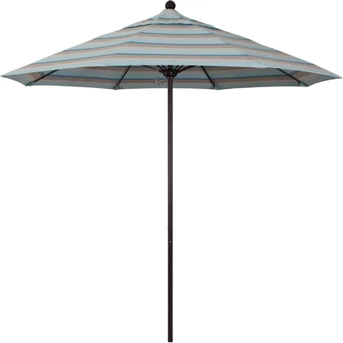 Vista 31 de California Umbrella ALTO908117-5410 Venture Series - Sombrilla comercial para patio, 9 pies redonda, color azul aire Sunbrella
