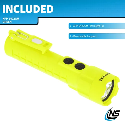 Vista 8 de Nightstick XPP-5422GM - Linterna de doble luz intrínsecamente segura con imanes-3 AA (no incluidos), verde, UL913, multicolor