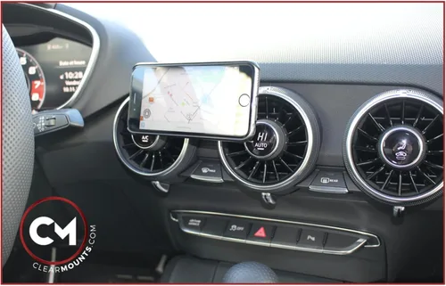 Vista 8 de Soporte para teléfono - para: TT 2015-2023 - Combo de soportes magnéticos giratorios de 360 grados y montaje en cuna