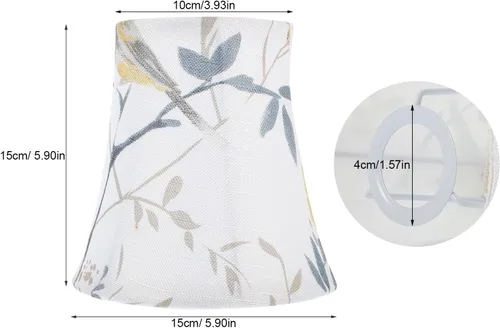 Vista 3 de Angoily Pantalla de tela para lámpara de mesa E27, cubierta de luz de 5.85 pulgadas, repuesto de material de lino suave, decoración de dormitorio