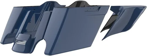 Vista 74 de Cubiertas laterales de alforjas estiradas para motocicleta, extensión extendida para Harley Touring 2014+ - Whisky ámbar Amber Whiskey