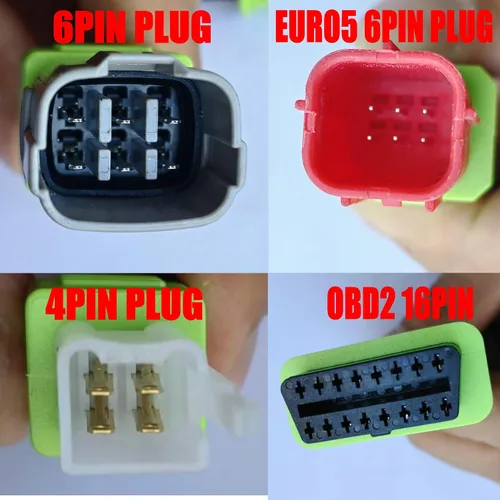 Vista 4 de Adaptador de diagnóstico de la motocicleta OBD, 4pin+6pin+6pin 3 en 1 Motorrad motocicleta OBD2 cable