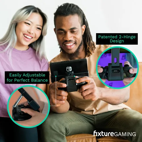 Vista 11 de Fixture S2 Bundle Gaming Console Monitor and Controller Mount with Carrying Case Compatible with Nintendo Switch OLED and Pro Controller