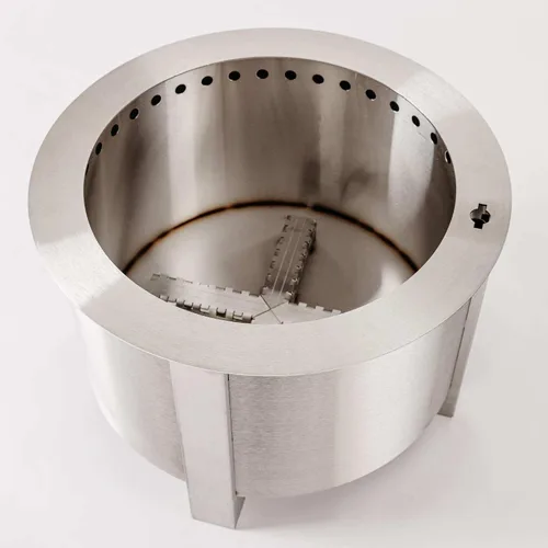 Vista 9 de Breeo Fogata sin humo (Serie X 19, acero inoxidable), hoguera sin humo de 22.1 pulgadas para exterior, 47 libras, ideal para familias, compatible