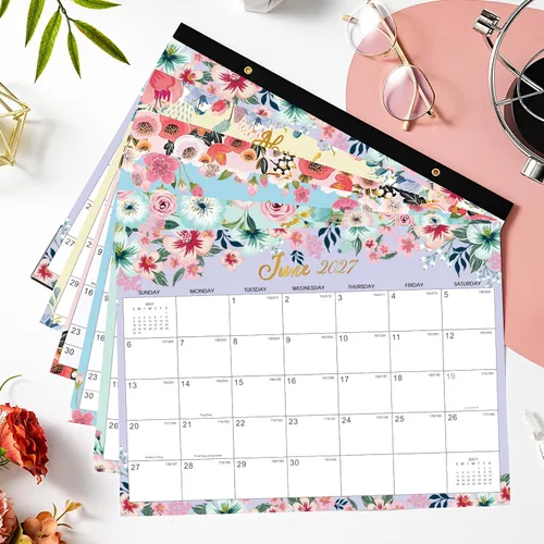 Vista 6 de Calendario de escritorio 2026-2027 – julio 2026 – diciembre 2027, calendario 2026-2027, 14.6 x 11.5 pulgadas, calendario mensual de 12 calendarios