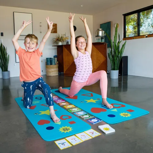 Vista 5 de Chi Universe, Alfombrilla de yoga y juego, niños, preadolescentes, tamaños de adultos + aplicación gratuita y póster de instrucciones, actividades