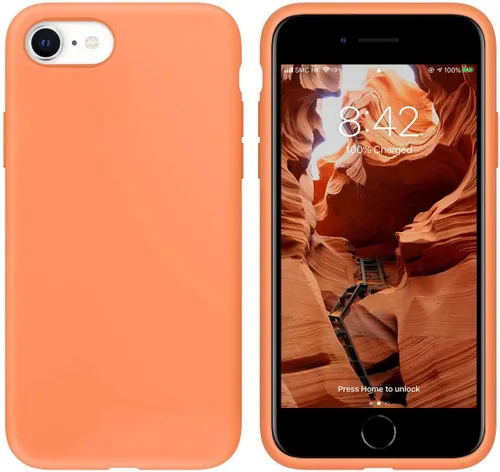 Vista 7 de IceSword Funda para iPhone SE 3 2022 [actualizada]/ iPhone SE 2020 (2ª generación)/iPhone 7/iPhone 8 funda de silicona azul, funda de goma de gel