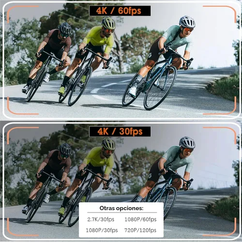 Vista 3 de Cámara Corporal 4K con Micrófono Externo, Mini Cámara de Vídeo y Audio de Bolsillo con Rotación de 270° para Deporte al Aire Libre, Bicicleta