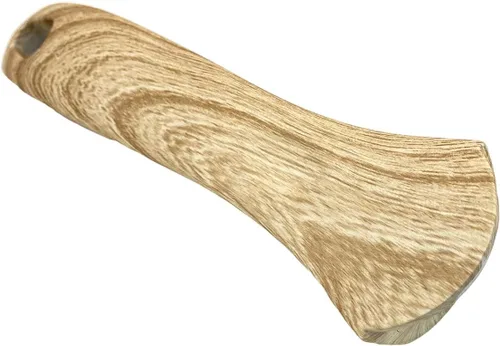Vista 3 de JEETEE Old Model - Mango grande de grano de madera clara para parrilla cuadrada gris de 11 pulgadas, sartén de 3 cuartos de galón