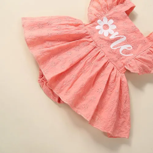 Vista 5 de Overol de princesa para recién nacido, vestido de cumpleaños, de malla, elegante, sin mangas, vestido de tul, diadema