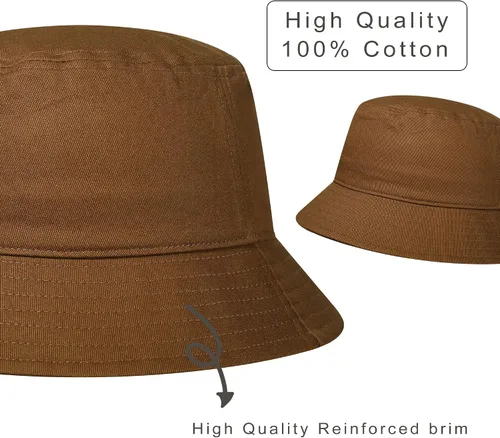 Vista 3 de GADIEMKENSD Sombrero de pescador 100% algodón, unisex, protección solar UPF 50, ligero, plegable