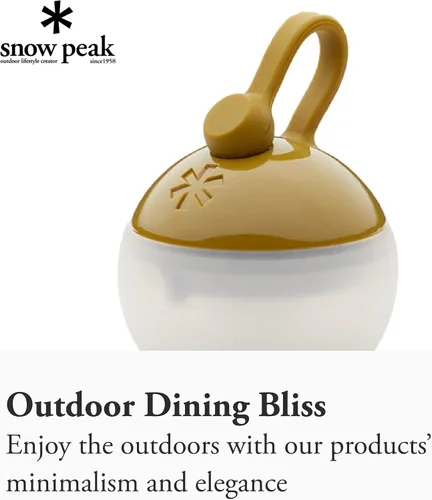 Vista 4 de Snow Peak Hozuki - Mini linterna, compacta, brillante, portátil, luz de campamento, color dorado