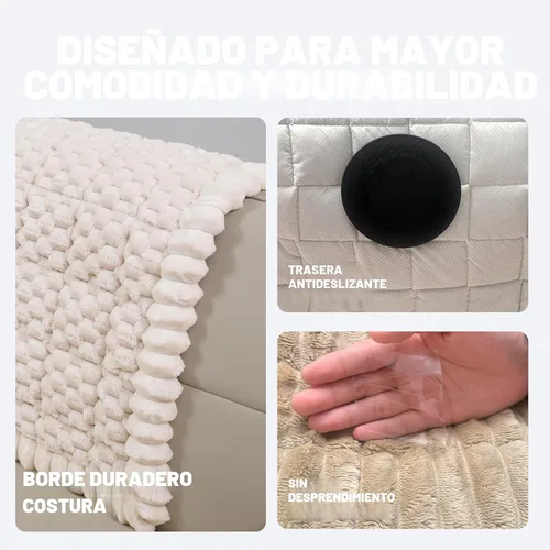Vista 2 de Funda para sofá para perros lavable, fundas para sofá de 3 cojines no deslizantes, duraderas y peludas, funda para sofá apta para mascotas
