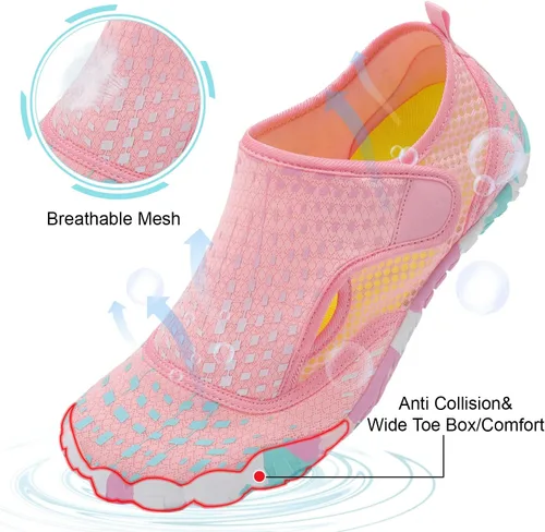 Vista 2 de Zapatos de agua para natación, para mujereshombres, de secado rápido, para playa, senderismo, buceo, navegación, río, deportes acuáticos al aire