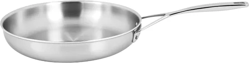Vista 11 de Demeyere Essential de 5 capas, acero inoxidable 18/10, mango Stay Cool, para todas las cocinas, borde de vertido, cacerola de 1.5 cuartos de galón