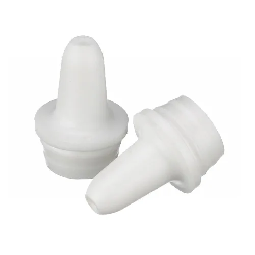 Vista 2 de Wheaton W242424-A Punta de botella de LDPE de 0.591 in, uso con tapa de rosca 15-415 y botella cuentagotas de 0.2-0.5 fl oz, azul (caja de 1000)