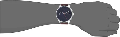 Vista 6 de Tommy Hilfiger 1791487 - Pulsera para hombre cronógrafo piel marrón esfera azul