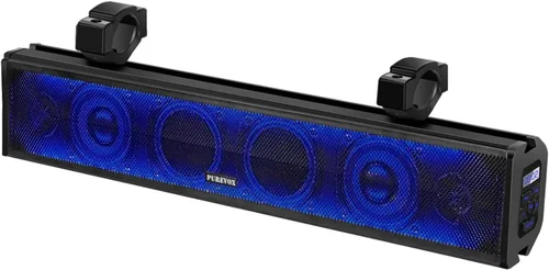Vista 9 de Barra de sonido UTV, barra de sonido impermeable IP66 Bluetooth para carrito de golf, sistema de altavoces ATV, barra de sonido SXS compatible