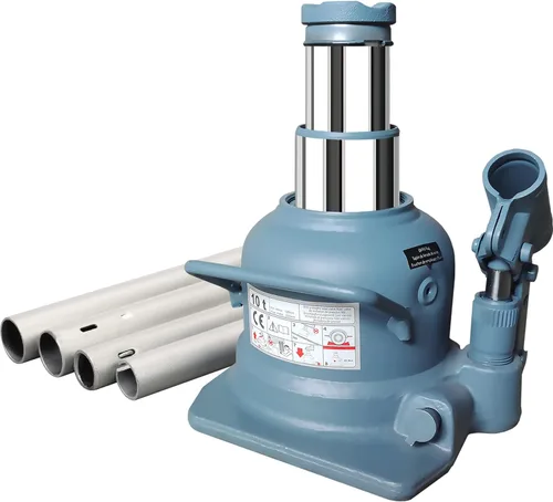 Vista 7 de TCE Torin ATH950001BU - Gato de botella de coche de elevación rápida profesional de doble pistón de 50 toneladas (100,000 libras) con medidor