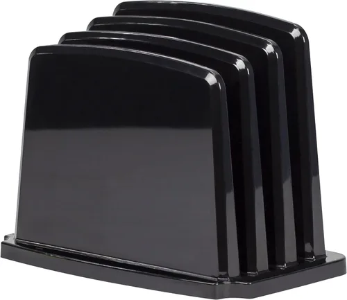 Vista 11 de Storex Modern Gloss - Archivo de revista, 2.8 x 9.8 x 12.2 pulgadas, negro, caja de 4 (00148E04C)