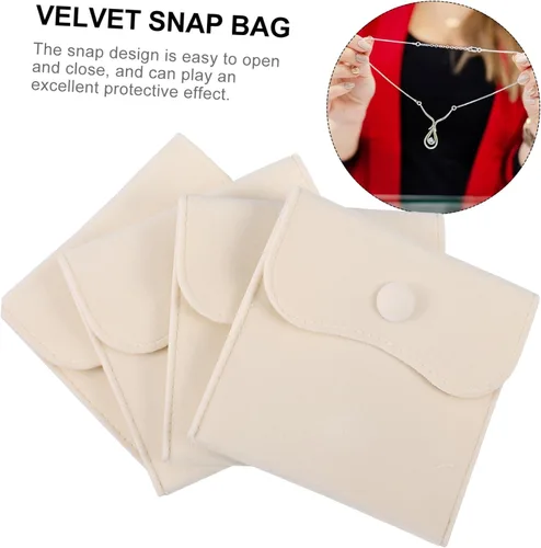 Vista 8 de Holibanna 10 bolsas de envoltura de viaje, bolsa de almacenamiento de viaje, organizador de collares, bolsas de joyería, bolsas de joyería