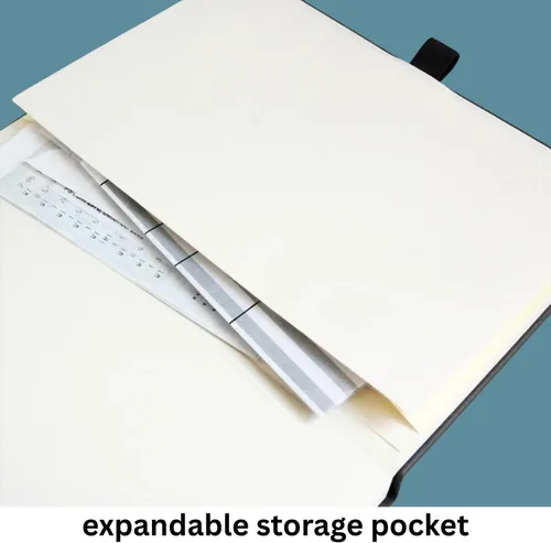 Vista 6 de RICCO BELLO Cuaderno con Líneas con Soporte para Bolígrafo, Tapa Dura de Piel Sintética, Rayado Universitario, para Trabajo, Notas 96 Hojas/192