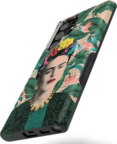Vista 2 de Casely Funda para Galaxy S22 Ultra Encuentra tu musa Retrato de Frida Kahlo Diseño protector audaz