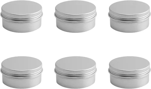 Vista 61 de Othmro Latas redondas de metal de 8.3 onzas, latas de aluminio, contenedores recargables de 8.5 fl oz, botellas de lata con tapa de tornillo