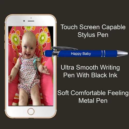 Vista 3 de Greeting Pen Juego de bolígrafos con citas motivacionales con metal recubierto suave al tacto y lápiz capacitivo, paquete de 6 unidades 36092