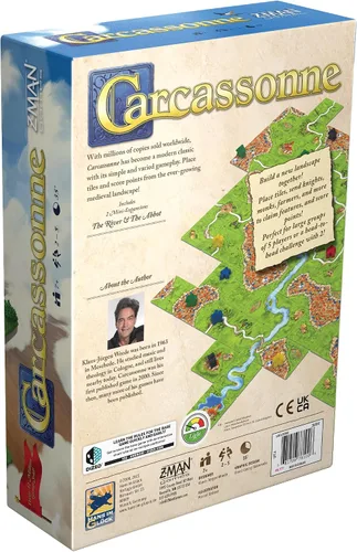 Vista 3 de Asmodee Carcassonne Juego de Mesa - Juego Clásico de Estrategia de Colocación de Fichas, Diversión Familiar, Aventura Medieval para Niños y Adultos