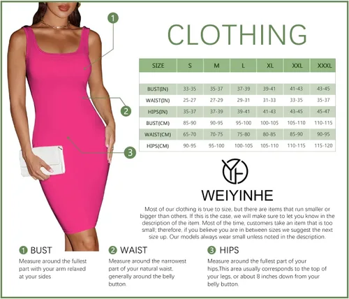 Vista 2 de Weiyinhe - Vestido de verano sexy para mujer, casual, teñido anudado, cuello redondo, sin mangas, para discoteca, playa, prenda básica, por debajo