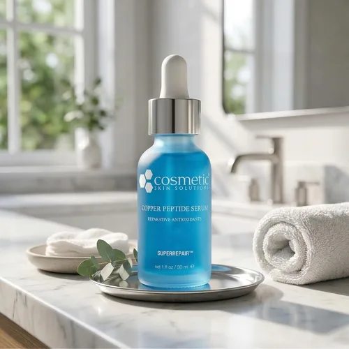 Vista 5 de Copper Peptide Face Serum - Suero multipéptido GHK-Cu antienvejecimiento con ceramidas, ácido hialurónico y colágeno, suero hidratante y reafirmante