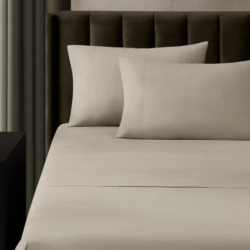 Vista 9 de Pure Parima Ultra percal Hotel Collection - Juego de sábanas de 100% algodón egipcio certificado, tamaño individual XL, color hueso