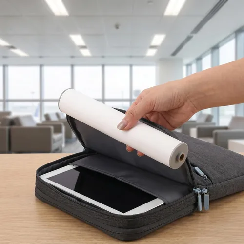 Vista 8 de 2 rollos de papel de impresora compatible con HPRT MT810, hoja térmica A4 de secado rápido, papel térmico directo imprimible para oficina en casa